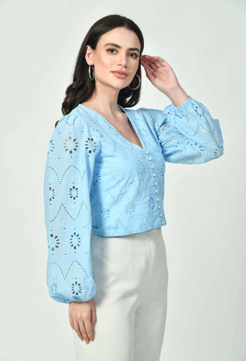 Aurora Puffed-Sleeve Top - Image 4